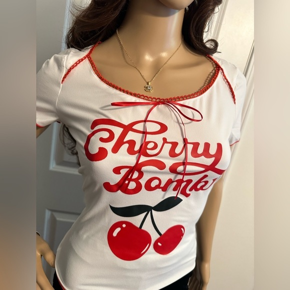 🌟HOST PICK🌟NIP-Cherry 🍒 Bomb Short Sleeve Tee - Picture 7 of 10
